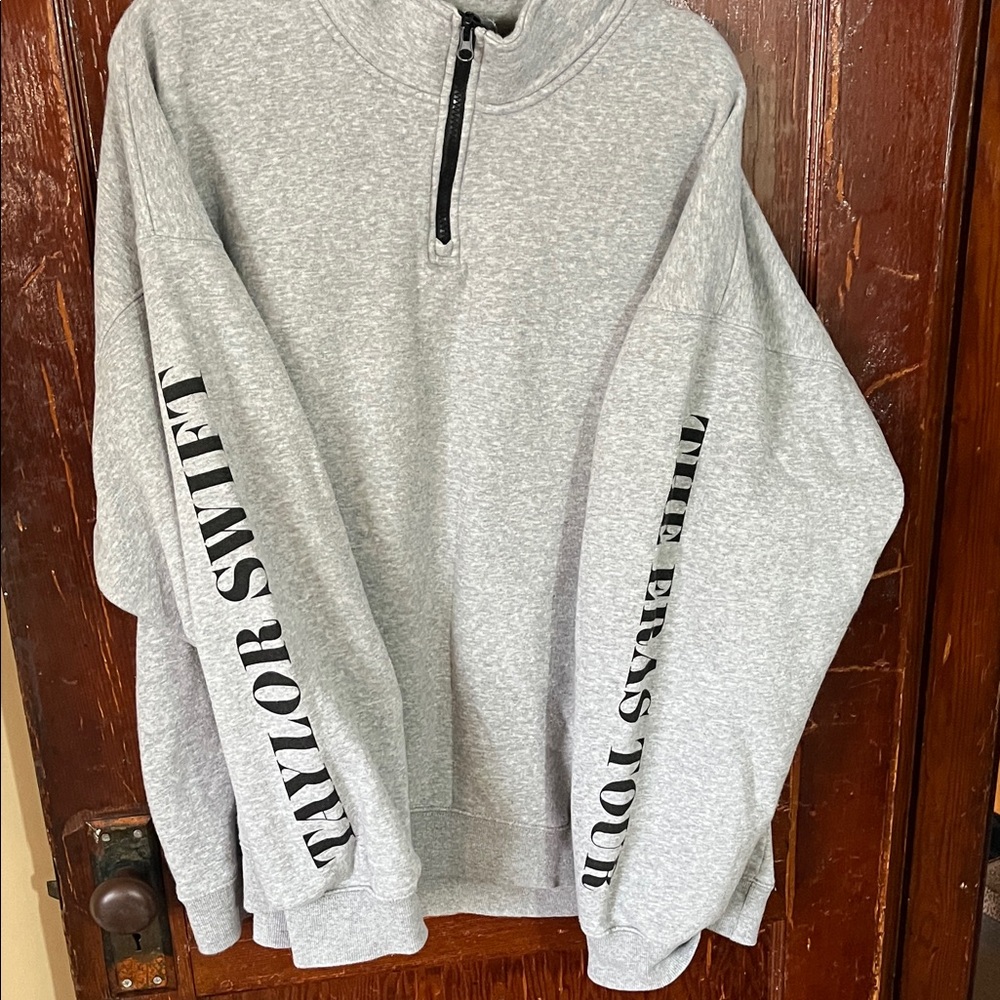 Taylor Swift Gray Half-Zip Sweatshirt